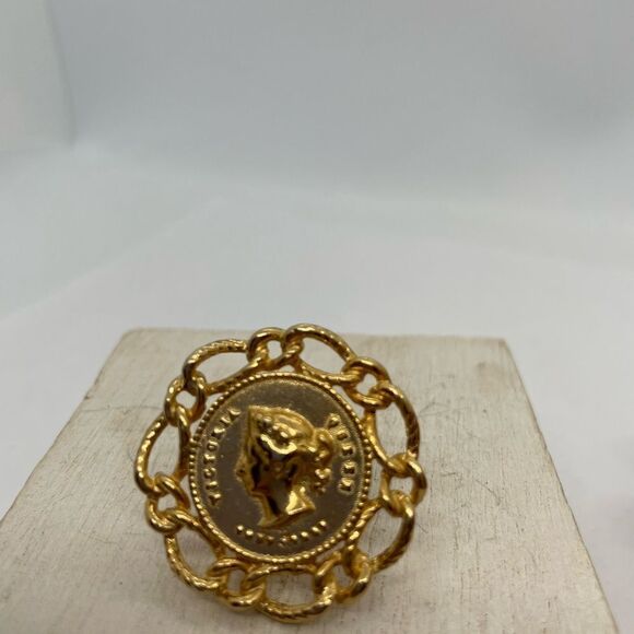 Vintage Queen Victoria Gold Cufflinks House of Windsor - Picture 6 of 11